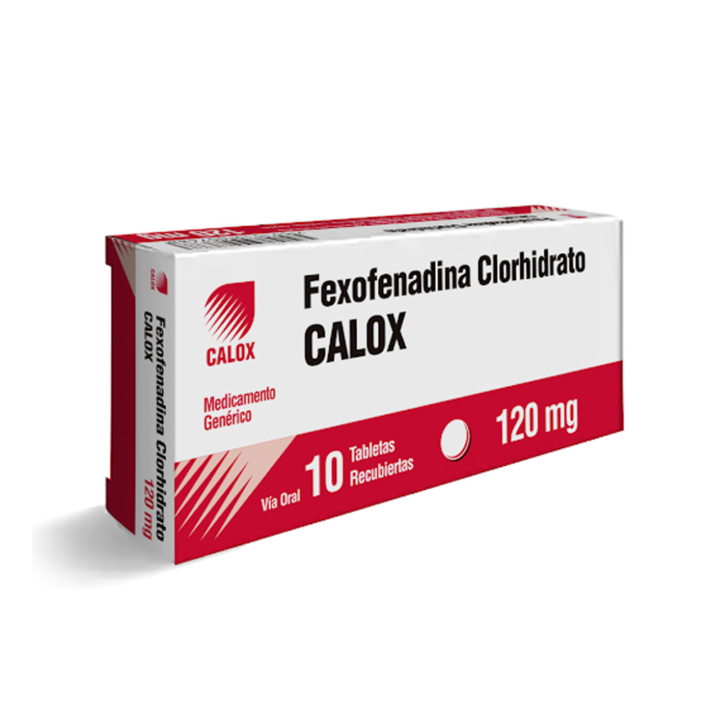 Fexofenadina Calox 120mg 10 Tabletas