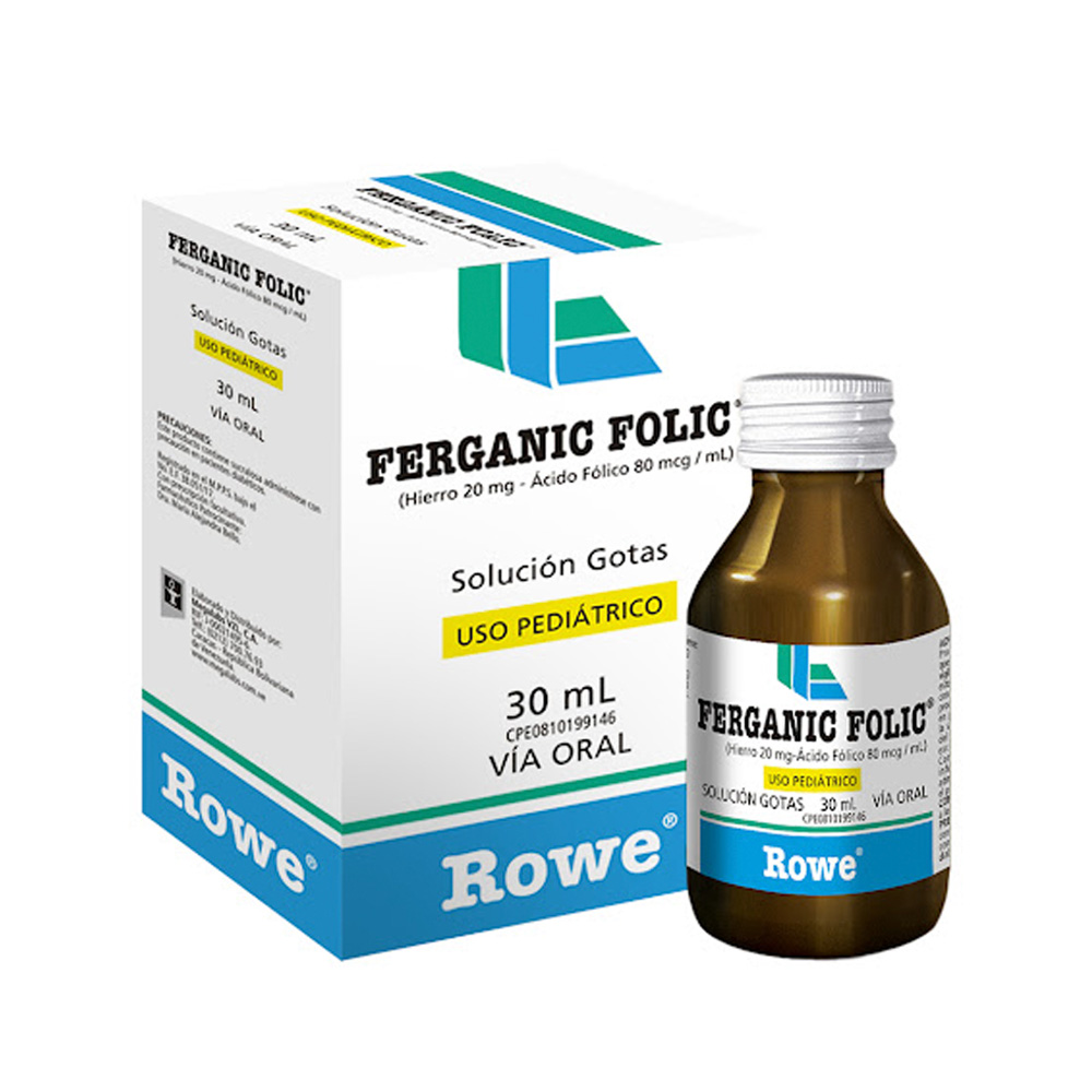 Hierro + Ácido Fólico Ferganic Folic 30ml Gotas Pediátricas