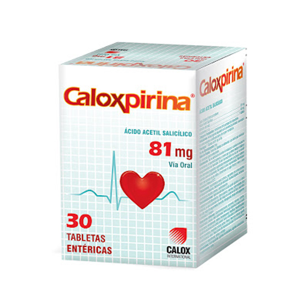 Ácido Acetilsalicílico Caloxpirina 81mg 30 Tabletas