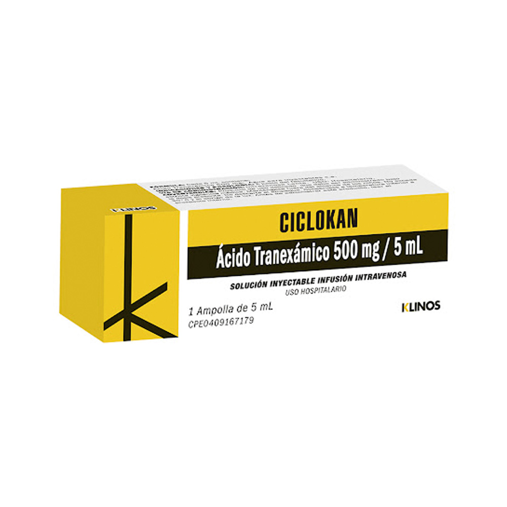 Ácido Tranexámico Ciclokan 500mg/ml 1 Ampolla