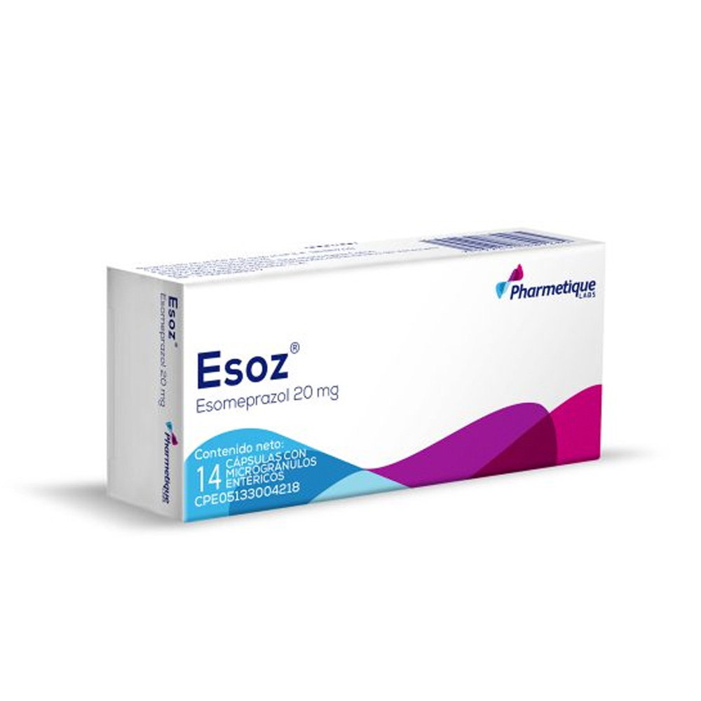 Esomeprazol Esoz 20mg 14 Cápsulas