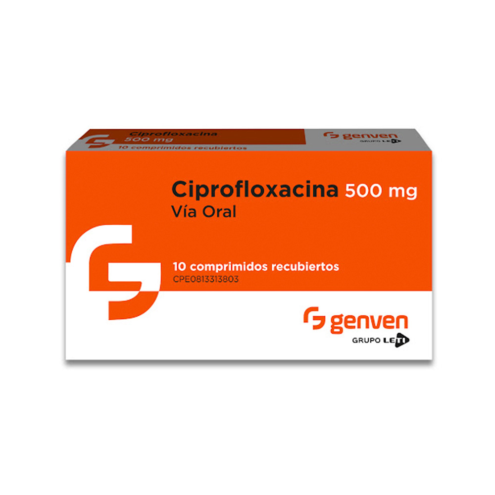 Ciprofloxacina Genven 500mg 10 Comprimidos