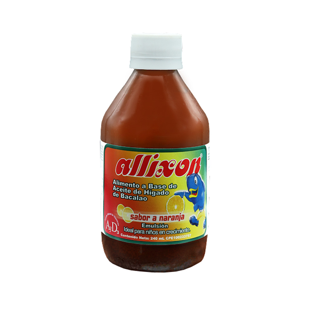 Aceite de Hígado de Bacalao+ Vitamina A +D3 Allixon 240ml Emulsión