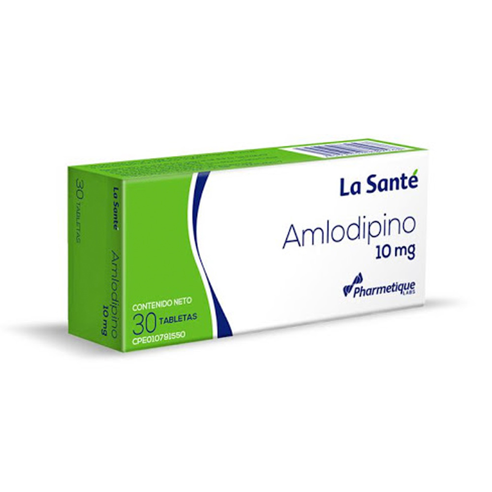 Amlodipina La Santé 10mg 30 Tabletas