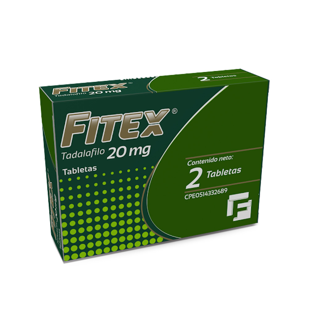 Tadalafilo Fitex 20mg 2 Tabletas