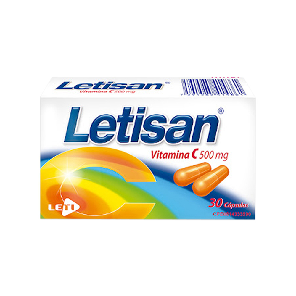 Vitamina C Letisan 500mg 30 Cápsulas