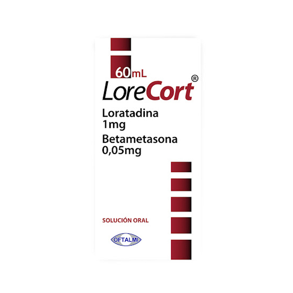 Loratadina+ Betametasona Lorecort 1mg/0,5mg 60ml