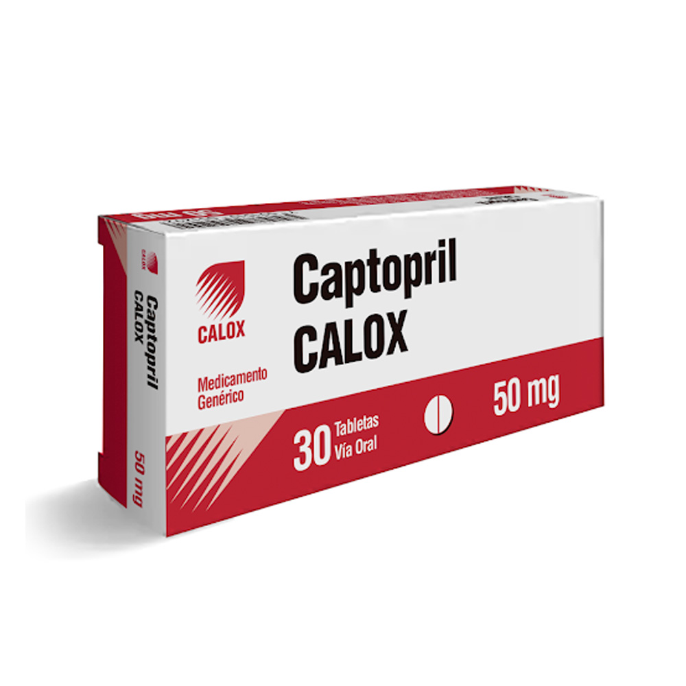 Captopril Calox 50mg 30 Tabletas