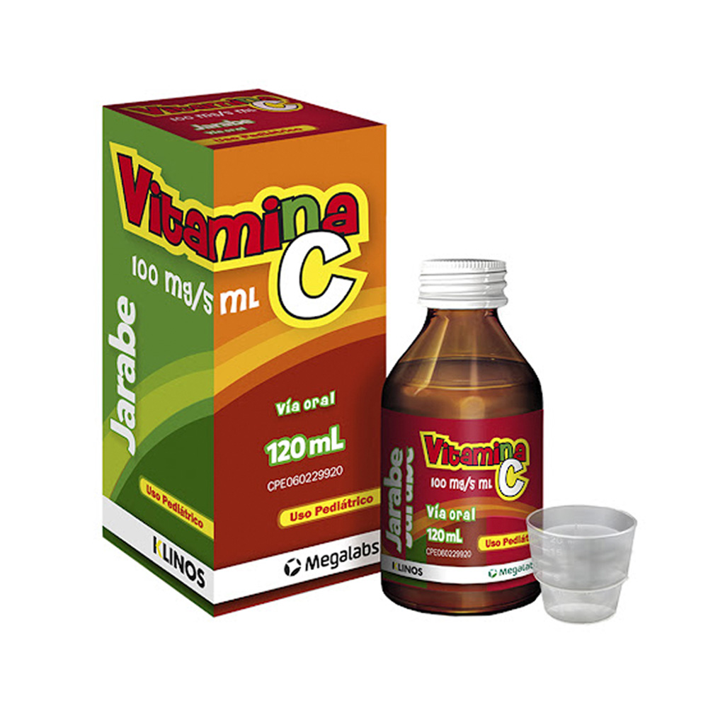 Vitamina C Klinos 100mg/5ml 120ml Jarabe