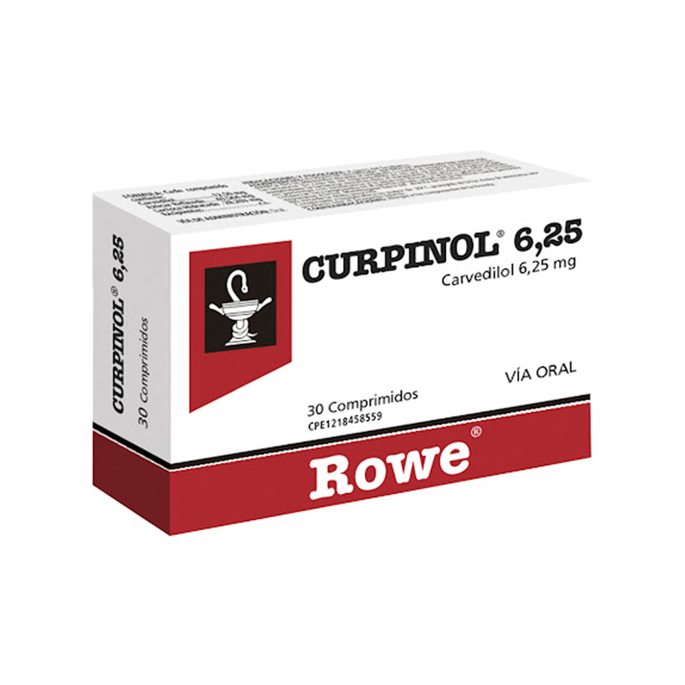 Carvedilol Curpinol 6,25mg 30 Comprimidos