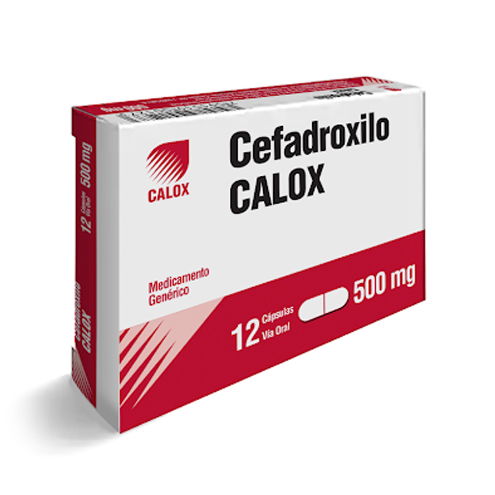 Cefadroxilo Calox 500mg 12 Cápsulas