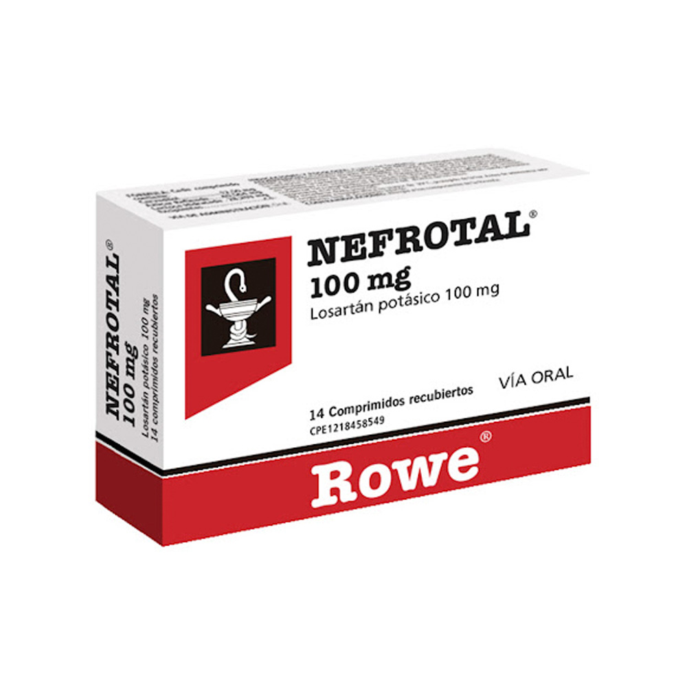 Losartán Potásico Nefrotal 100mg 14 Comprimidos