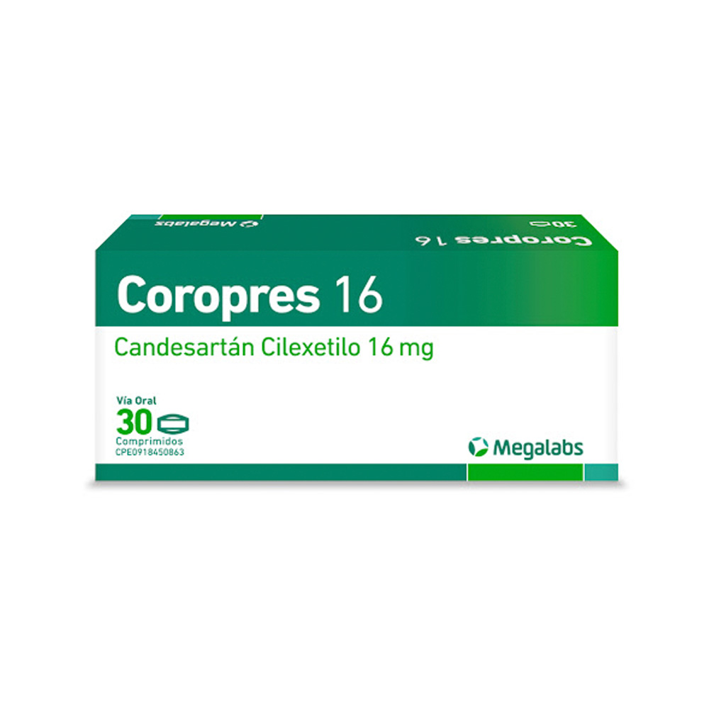 Candesartán Coropres 16mg 30 Comprimidos