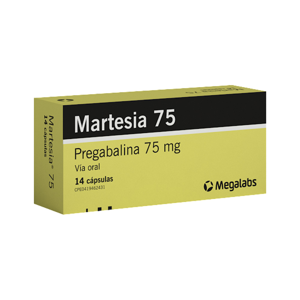 Pregabalina Martesia 75mg 14 Cápsulas