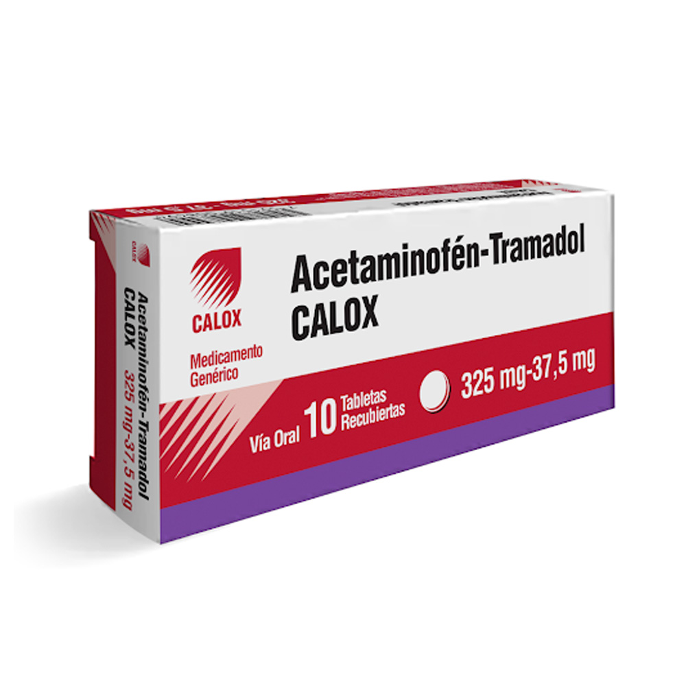 Tramadol + Acetaminofén Calox 325/37,5mg 10 Tabletas