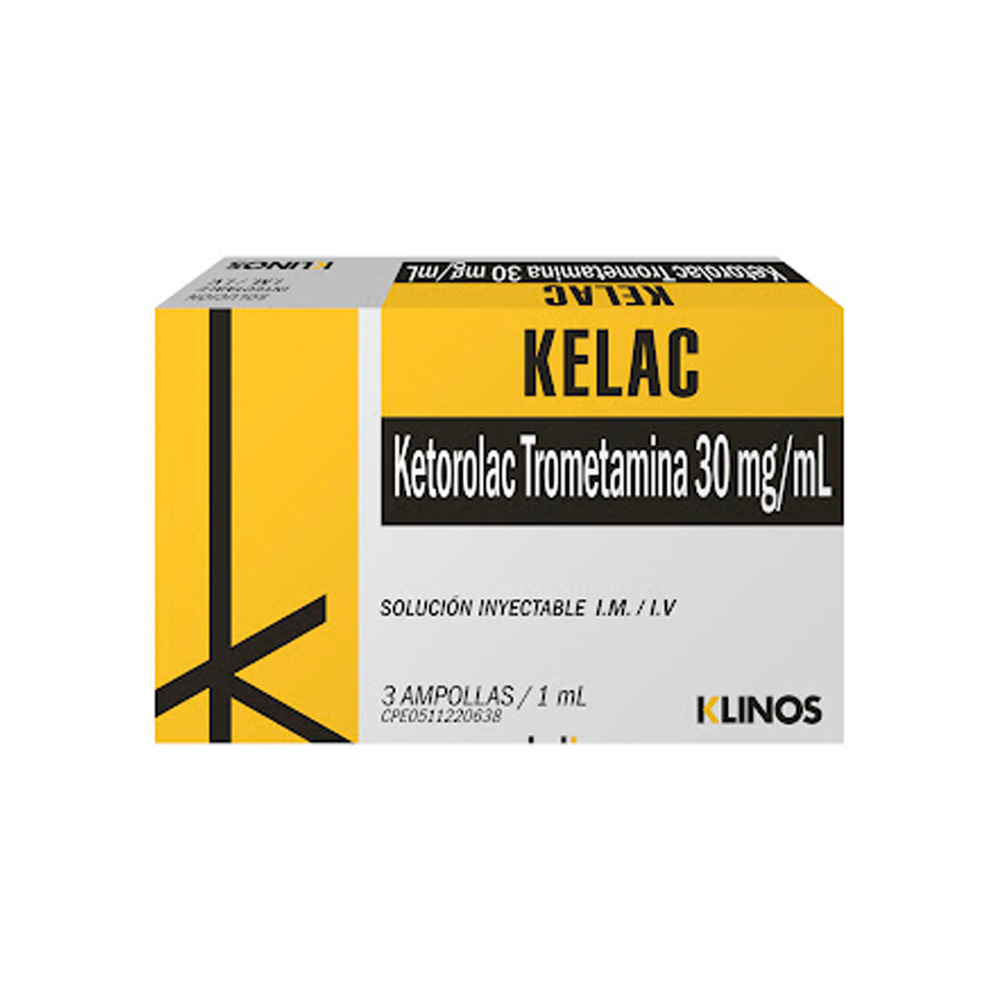 Ketorolac Kelac 30mg/ml 1ml 3 Ampollas