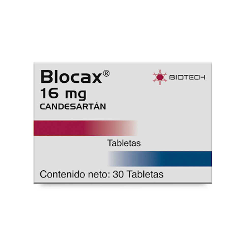 Candesartán Blocax 16mg 30 Tabletas