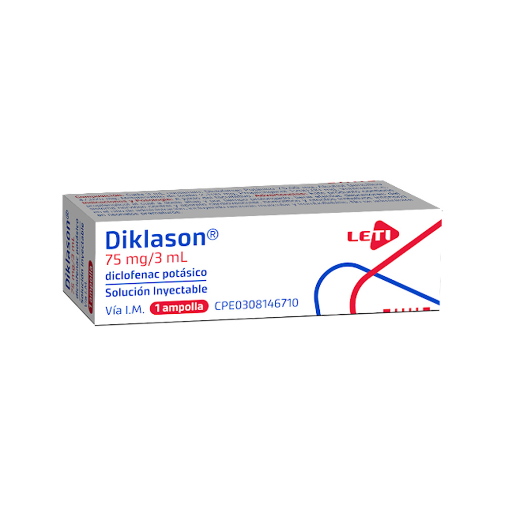 Diclofenac Potásico Diklason 75mg/3ml 1 Ampolla