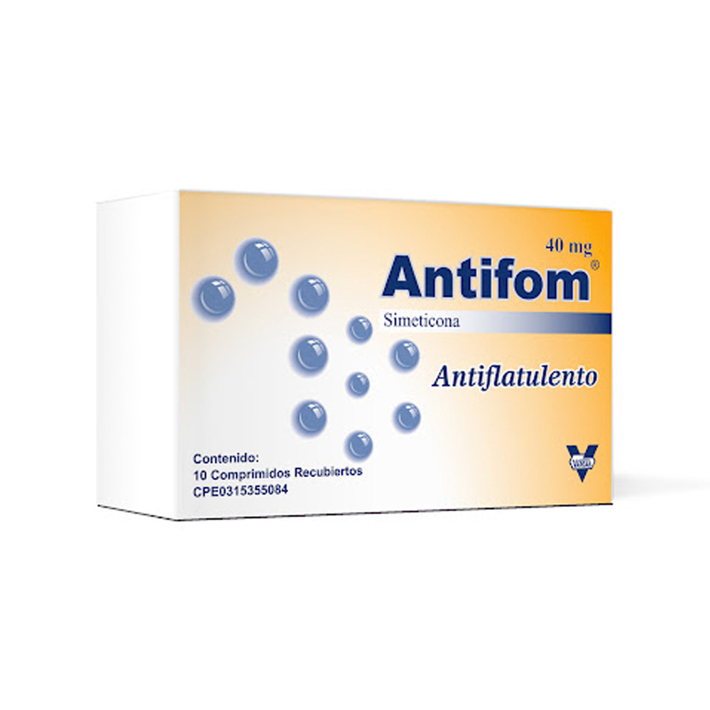 Simeticona Antifom 40mg 10 Comprimidos