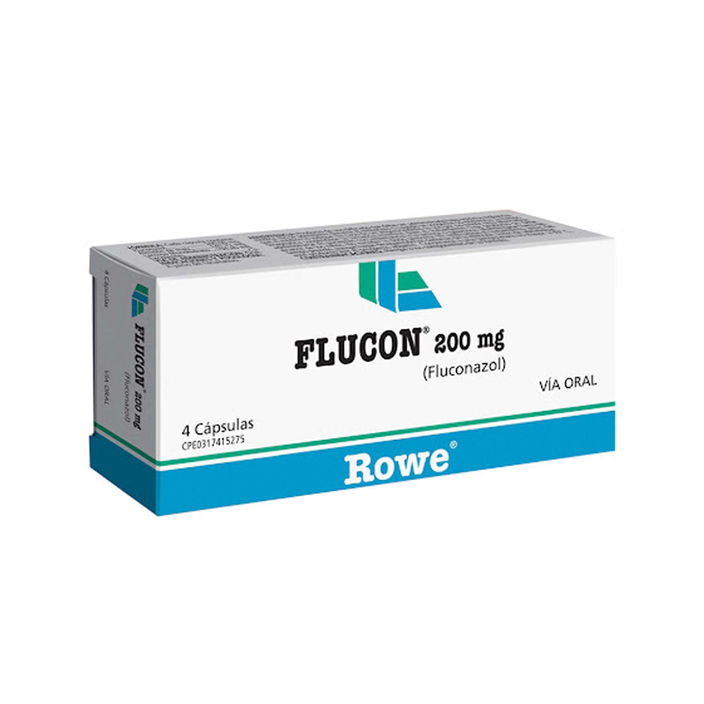 Fluconazol Flucon 200mg 4 Cápsulas