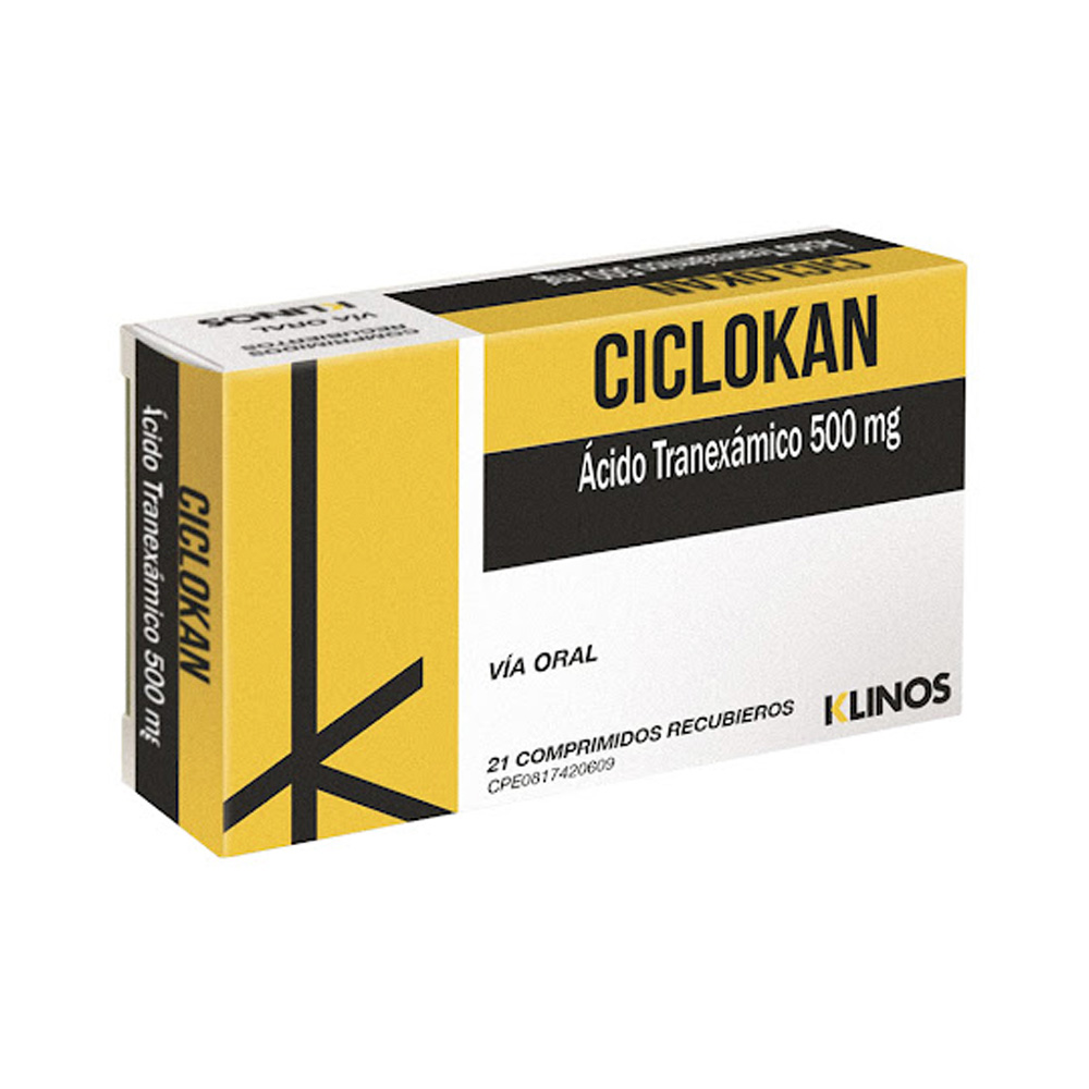 ÁcidoTranexámico Ciclokan 500mg 21 Comprimidos