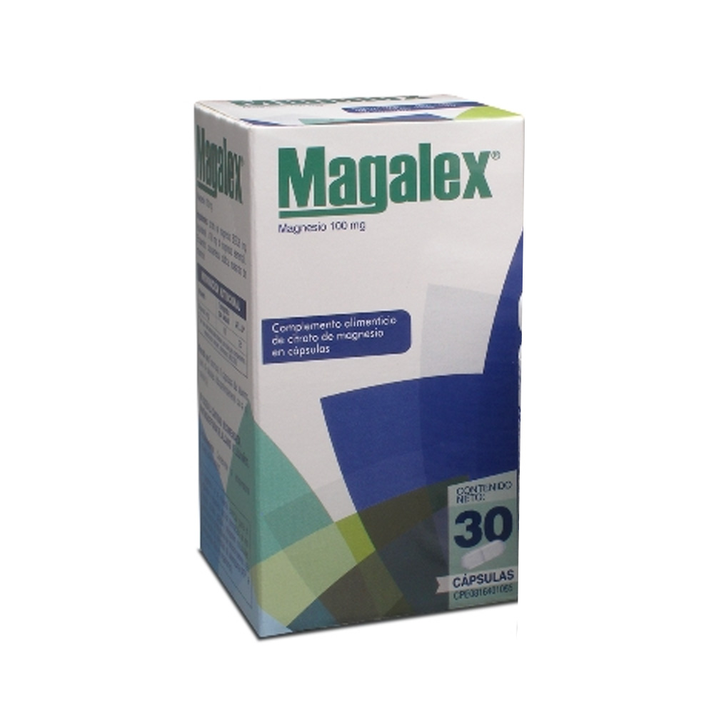 Citrato de Magnesio Magalex 100mg 30 Cápsulas