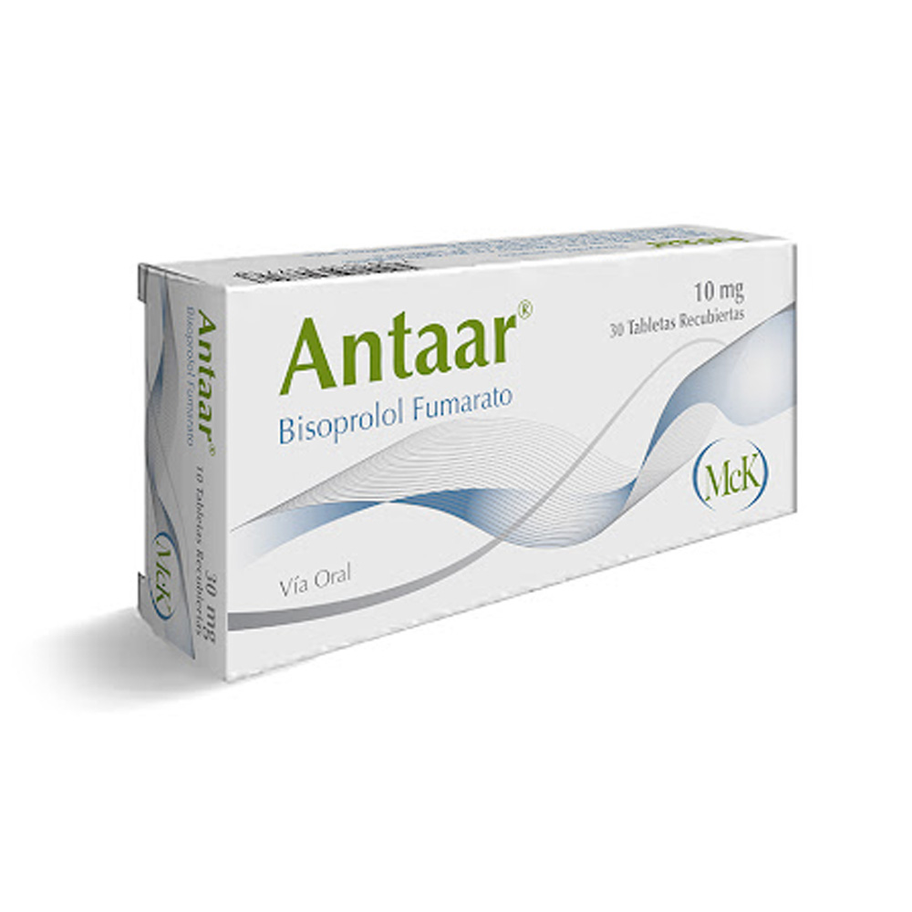 Bisoprolol Antaar 10mg 30 Tabletas