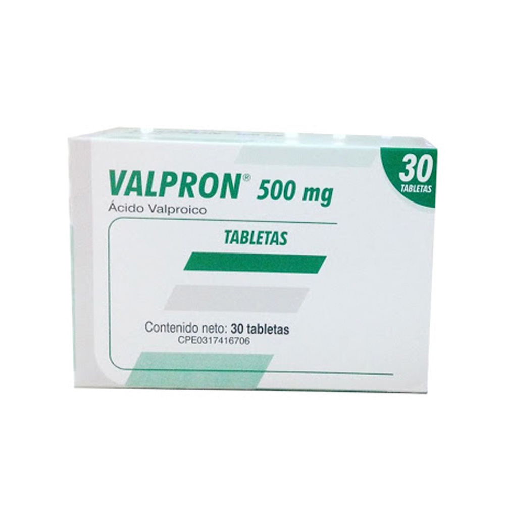 Ácido Valproico Valpron 500mg 30 Tabletas