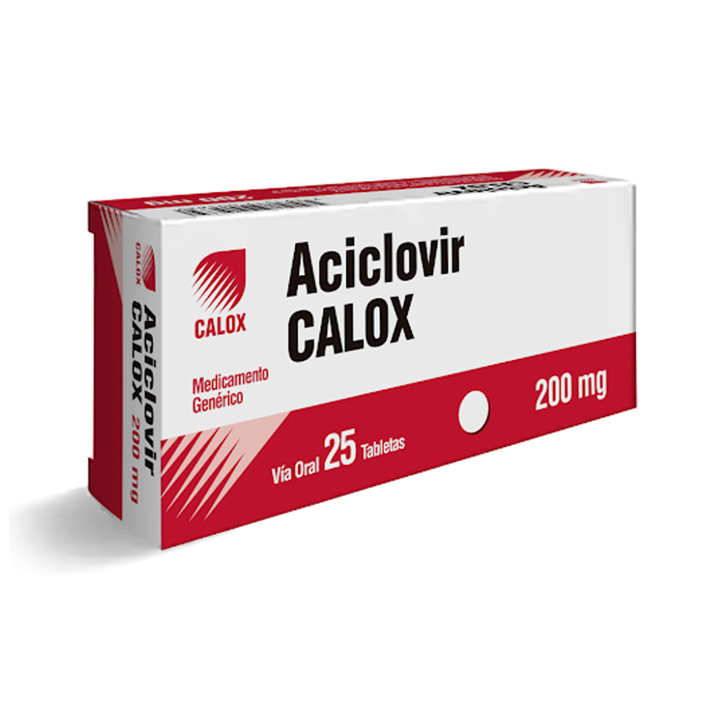 Aciclovir Calox 200mg 25 Tabletas