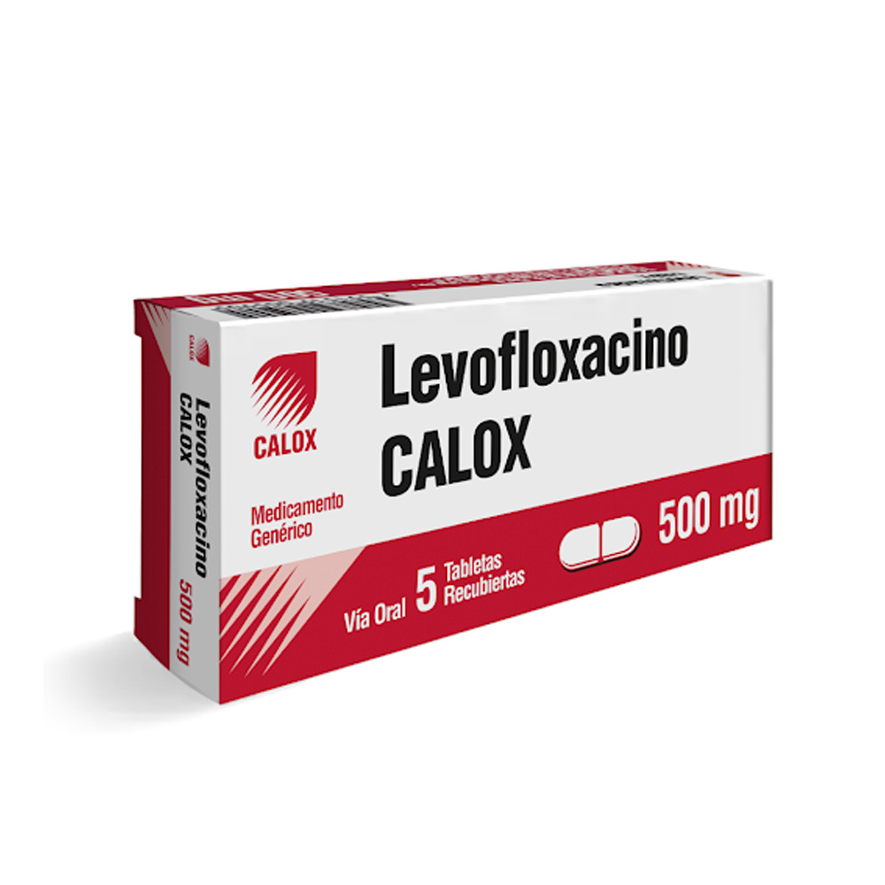 Levofloxacino Calox 500mg 5 Tabletas