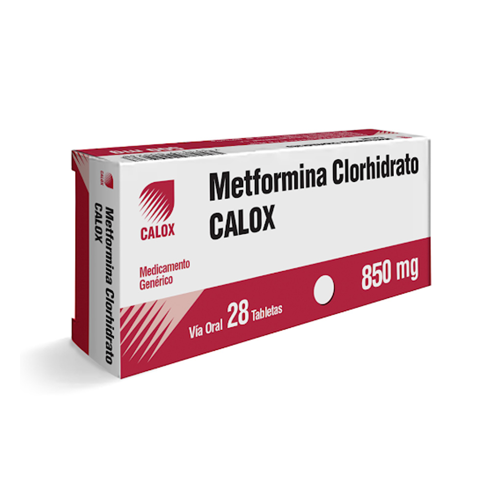 Metformina Calox 850mg 28 Tabletas