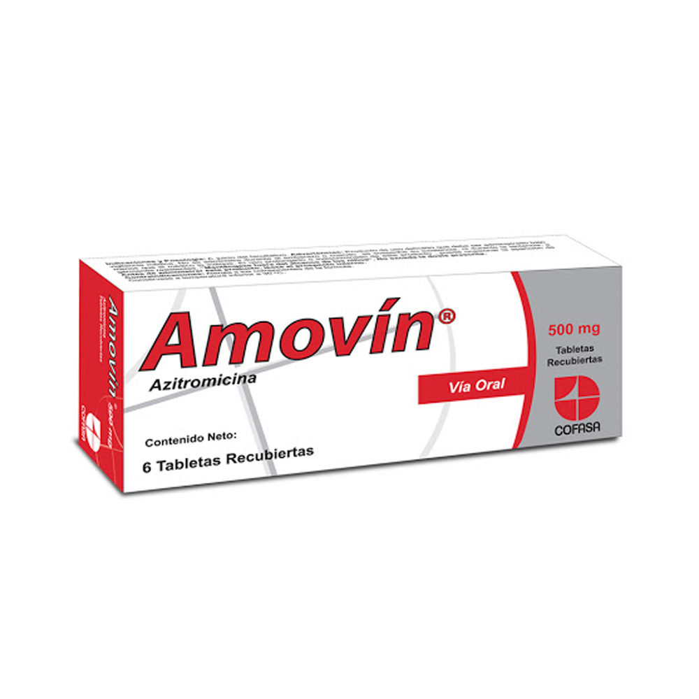 Amoxiclina Amovín 500mg 6 Tabletas