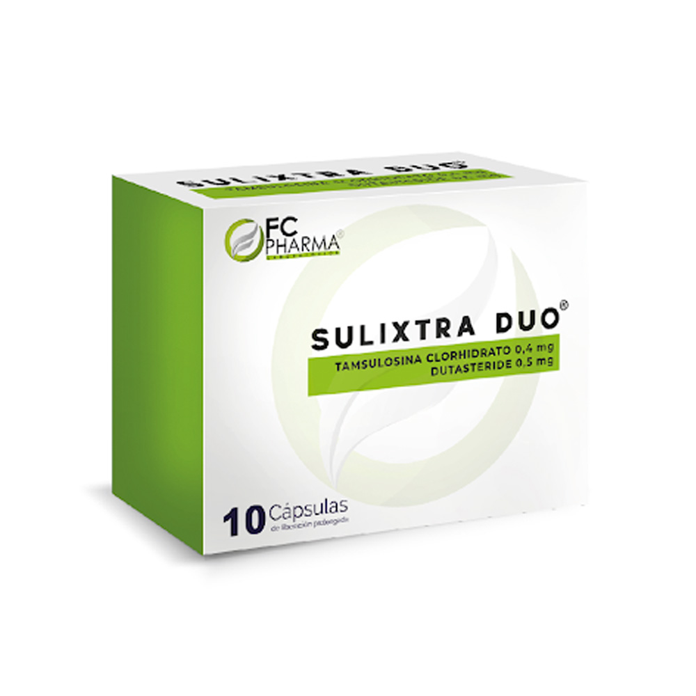 Tamsulosina + Dutasteride Sulixtra Duo 0,4/0,5mg 10 Cápsulas