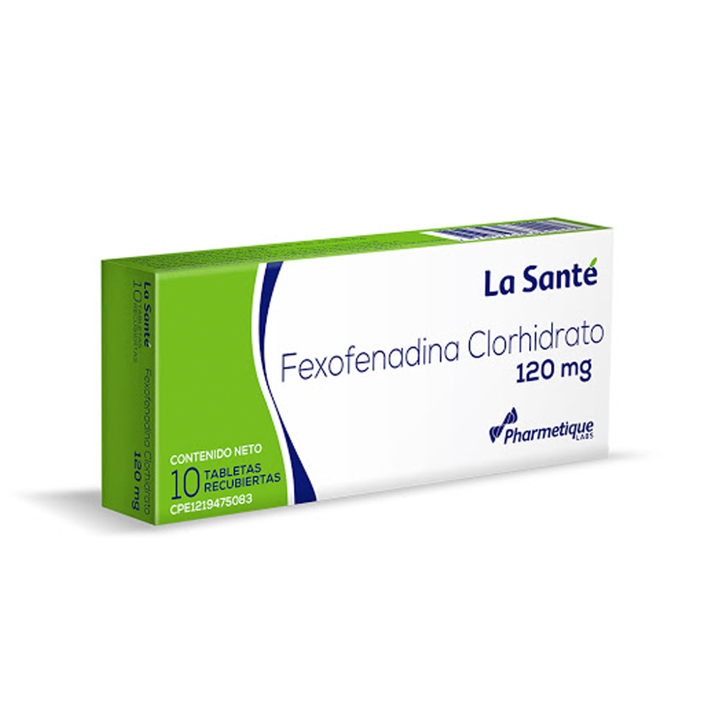 Fexofenadina La Santé 120mg 10 Tabletas