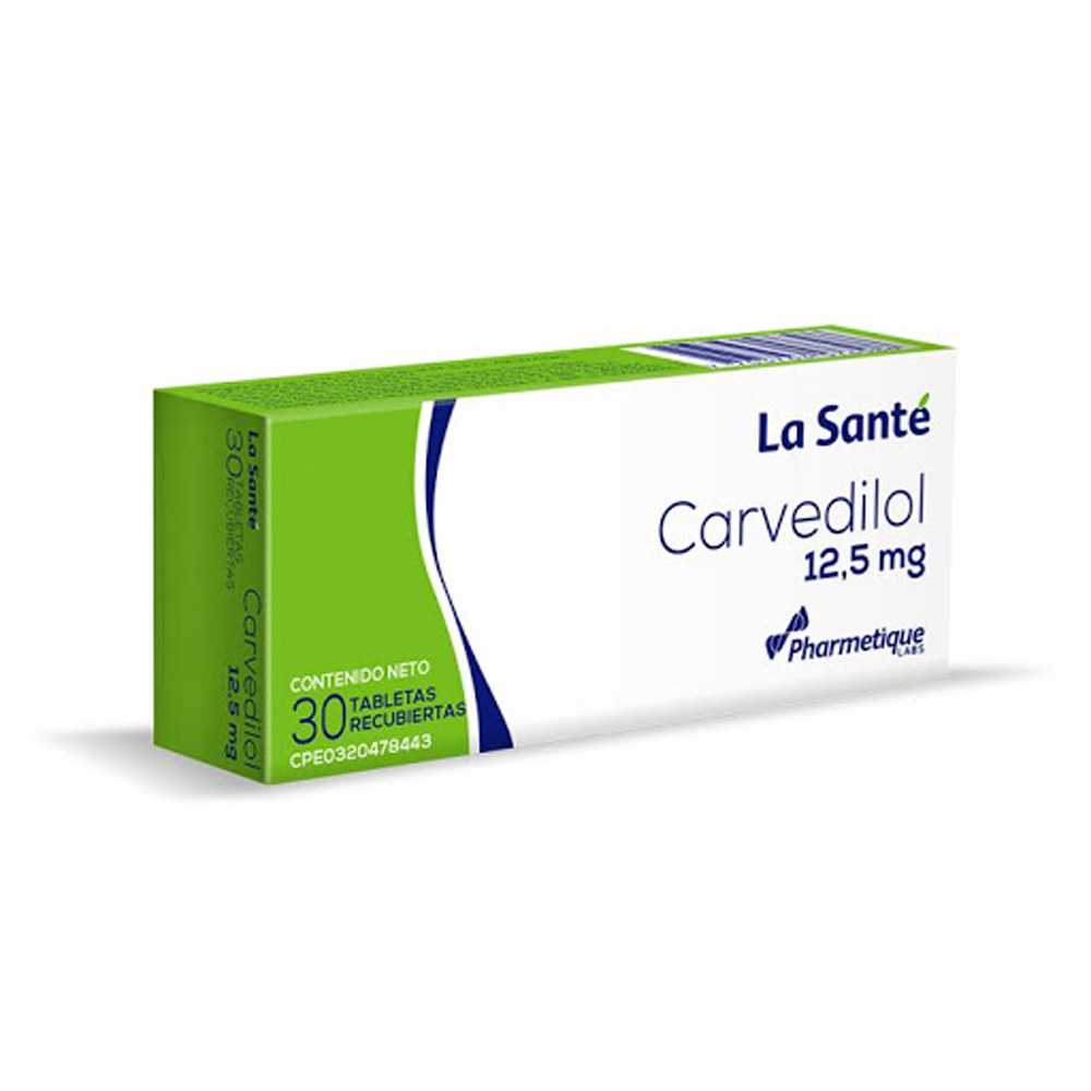 Carvedilol La Santé 6,25mg 30 Tabletas