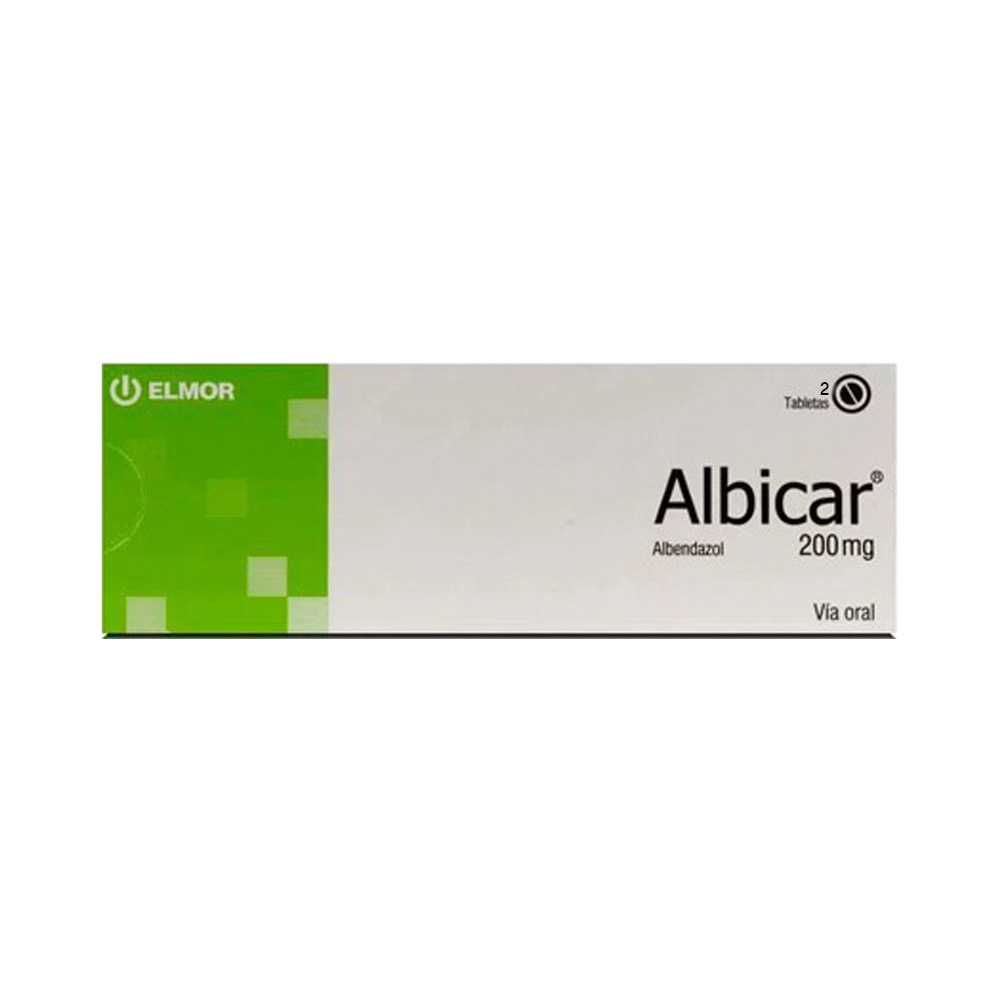 Albendazol Albicar 200mg 2 Tabletas