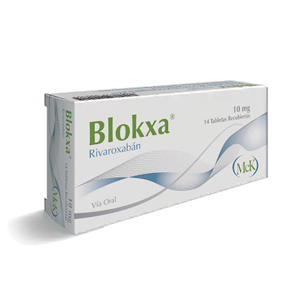 Rivaroxabán Blokxa10mg 14 Tabletas