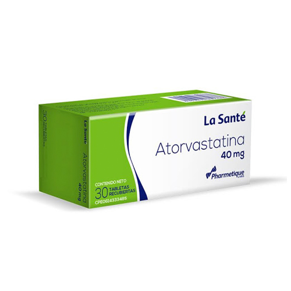 Atorvastatina La Santé 40mg 30 Tabletas