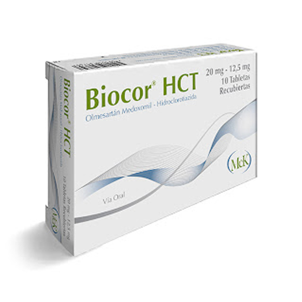 Olmesartán Biocor Hct 20/12,5mg 10 Tabletas