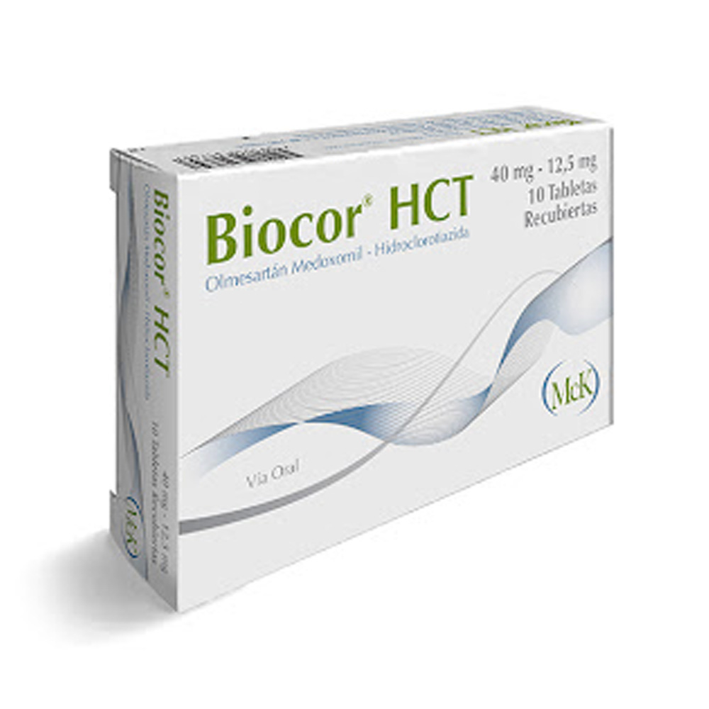 Olmesartán Biocor Hct 40/12,5mg 10 Tabletas