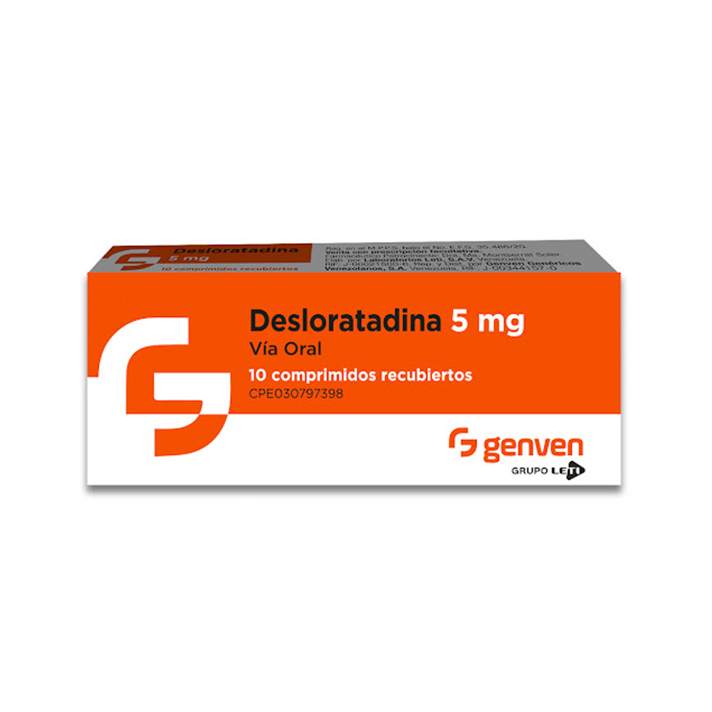 Desloratadina Genven 5mg 10 Comprimidos