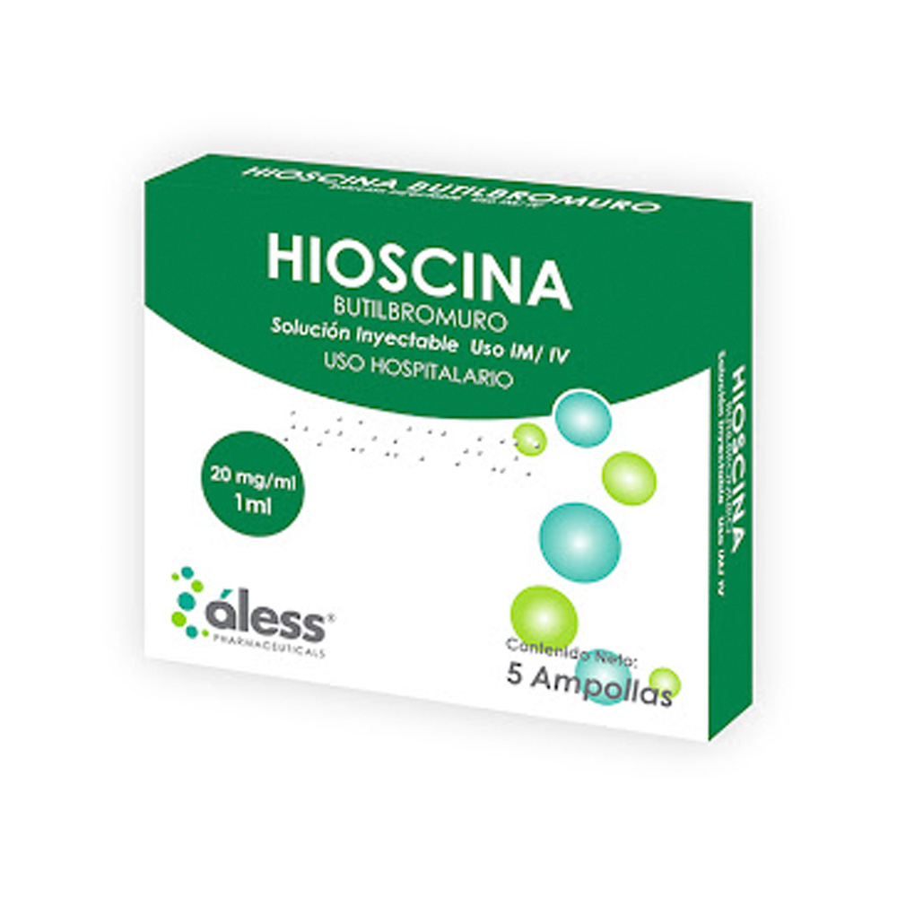 Hioscina Aless 20ml/ml 5 Ampollas