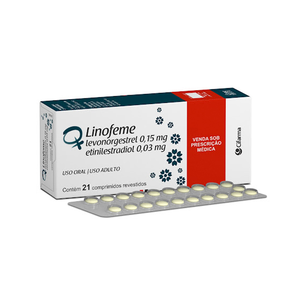 Levonorgestrel + Etinilestradiol Linofeme 0,15/0,03mg 21 Comprimidos