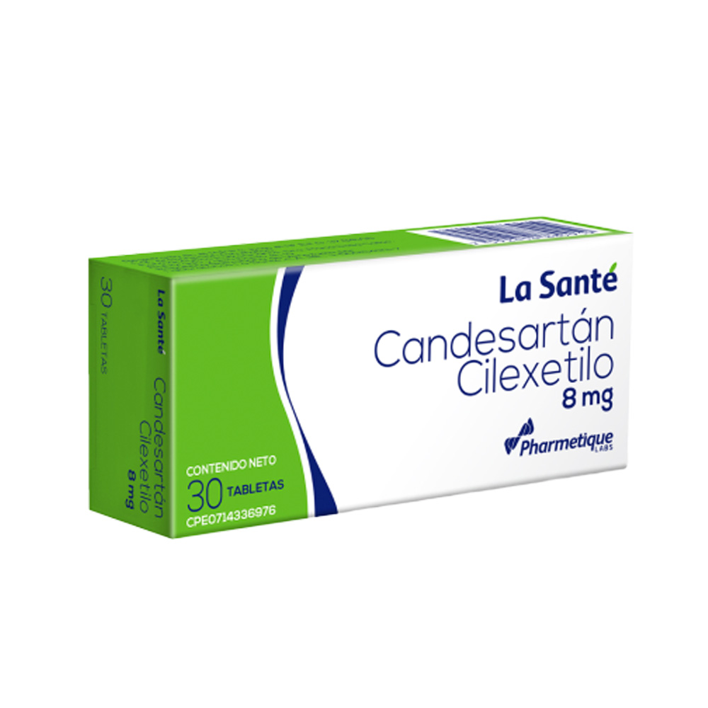 Candesartán La Santé 8mg 30 Tabletas