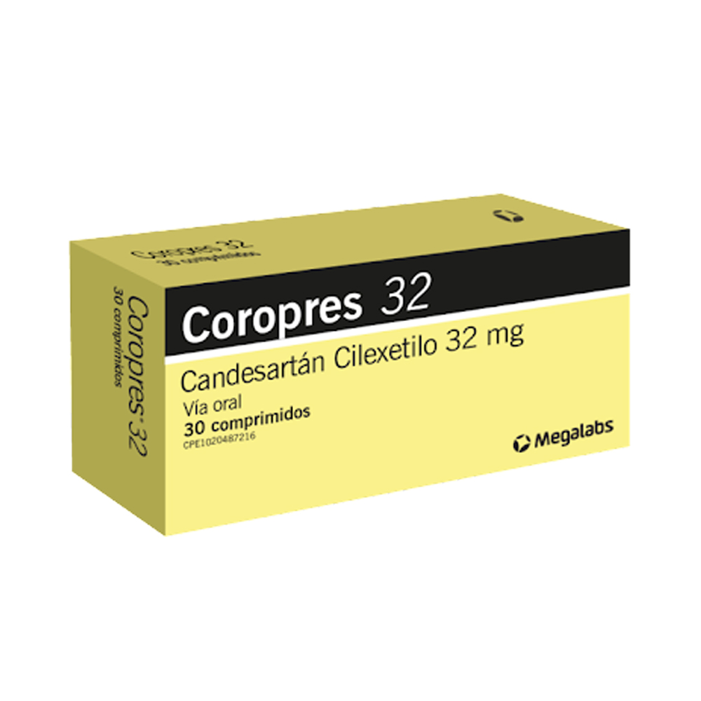 Candesartán Coropres 32mg 30 Tabletas