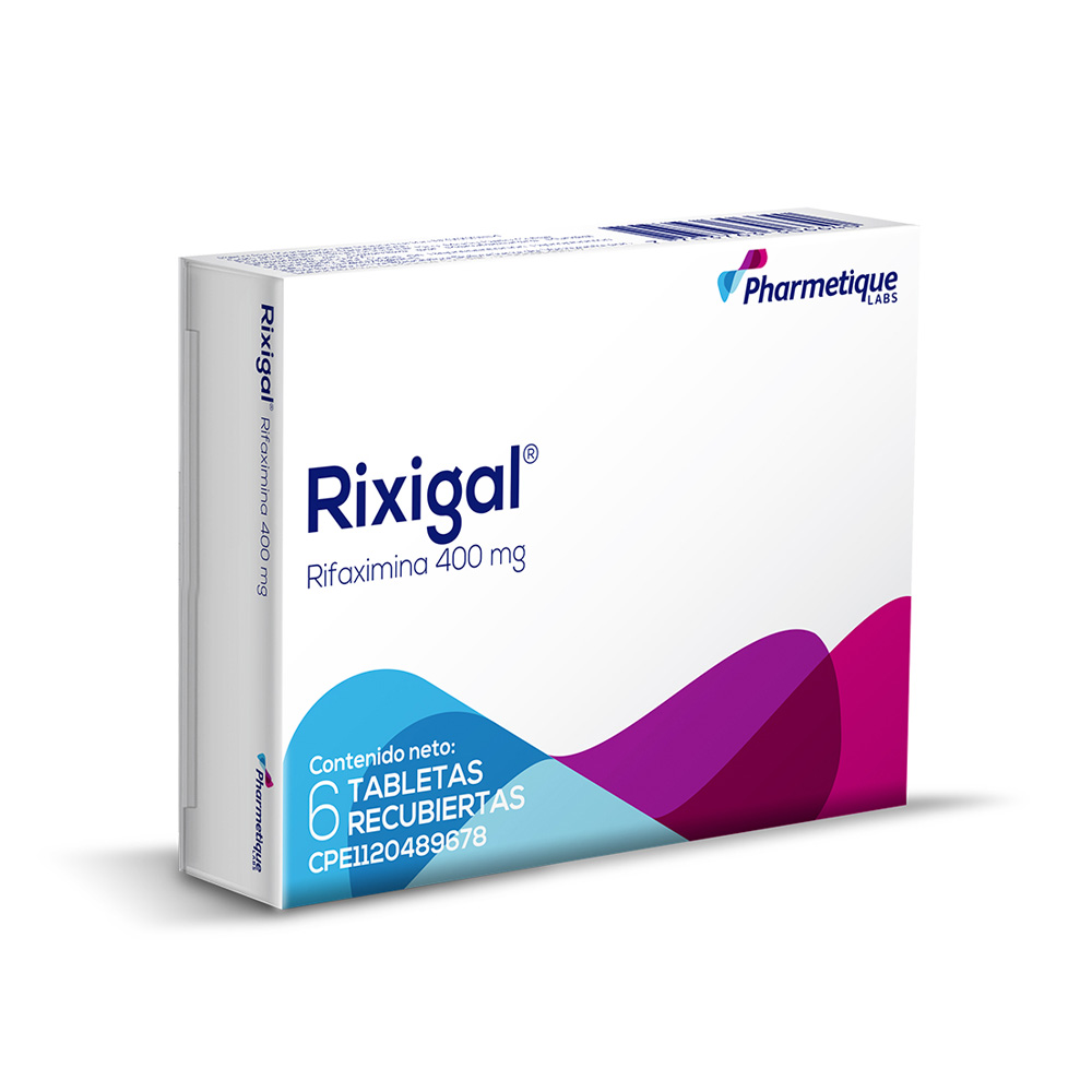 Rifaximina Rixigal 400mg 6 Tabletas