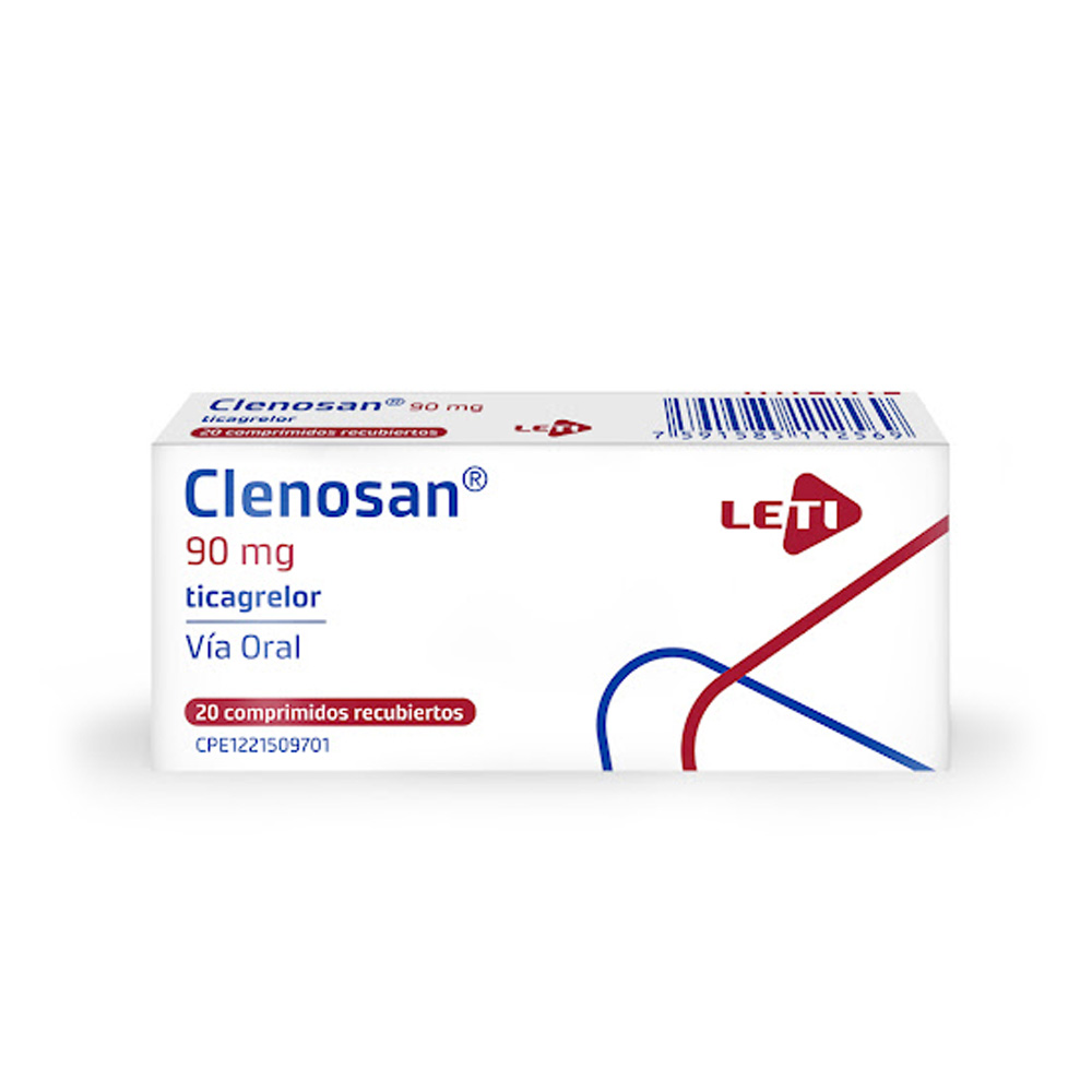 Ticagrelor Clenosan 90mg 20 Comprimidos