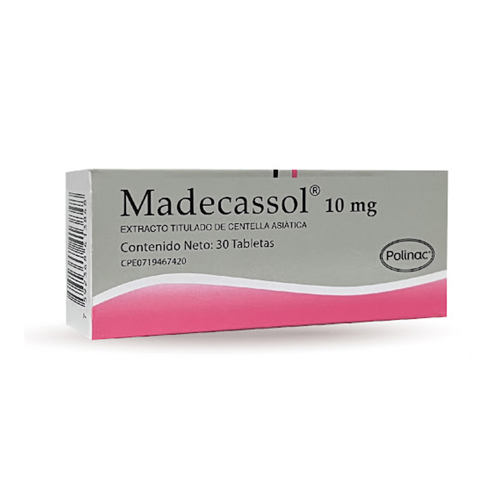 Centella Asiática Madecassol 10mg 30 Tabletas