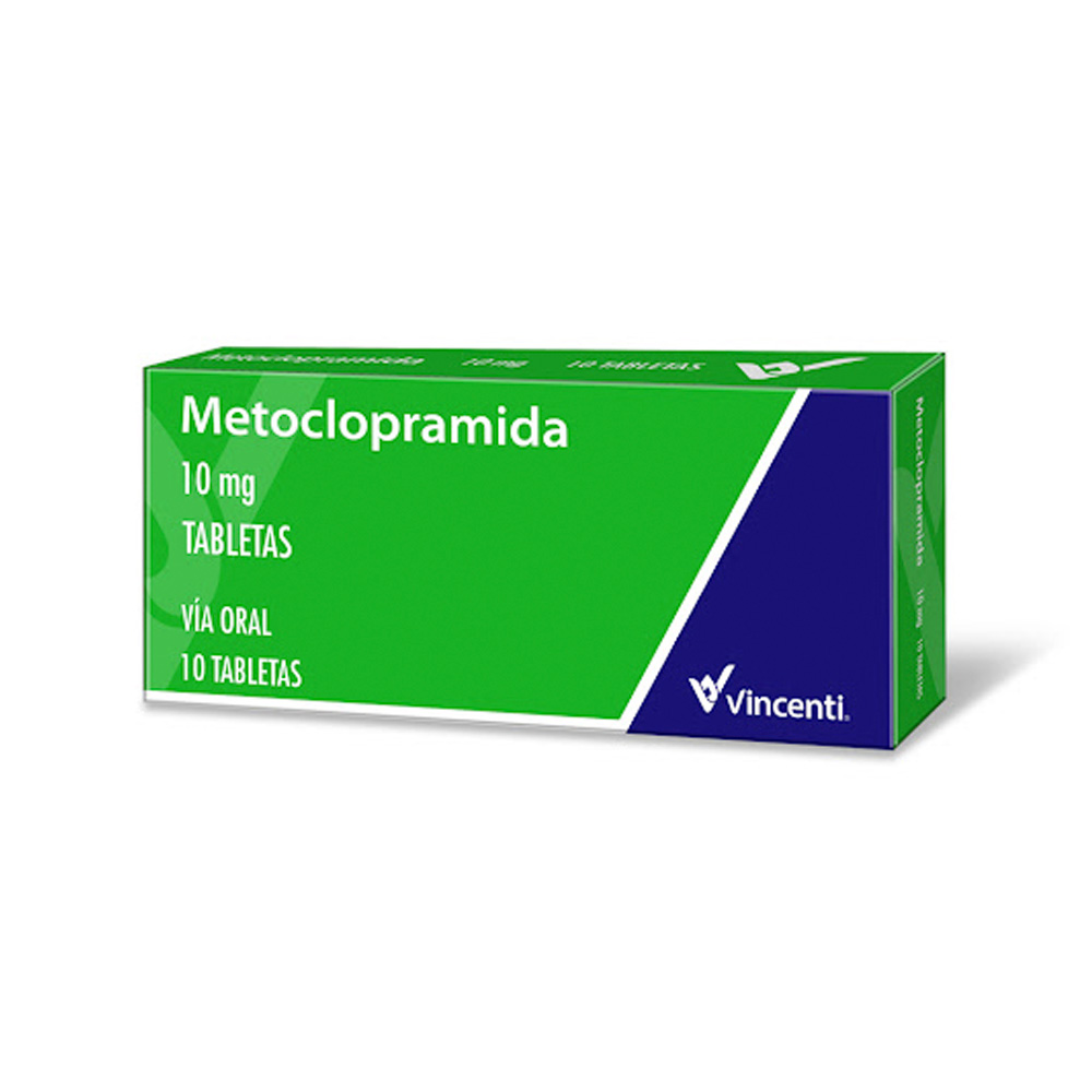 Metoclopramida Vincenti 10mg 10 Tabletas