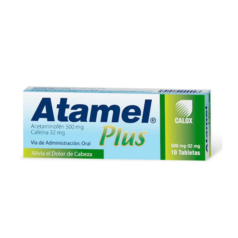 Acetaminofén Atamel Plus 500mg 10 Tabletas